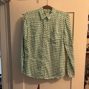 GAP Green Bicycle Print Shirt